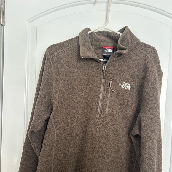 North Face Gordon Lyons 1/4 Zip Pull Over Brown size large - Picture 3 of 10